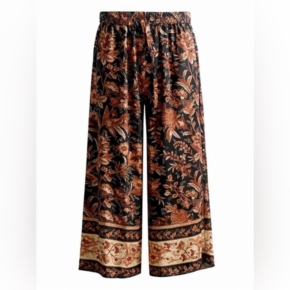 Elie Tahari Black and Orange Floral Blouse. CAJA. # 1 B